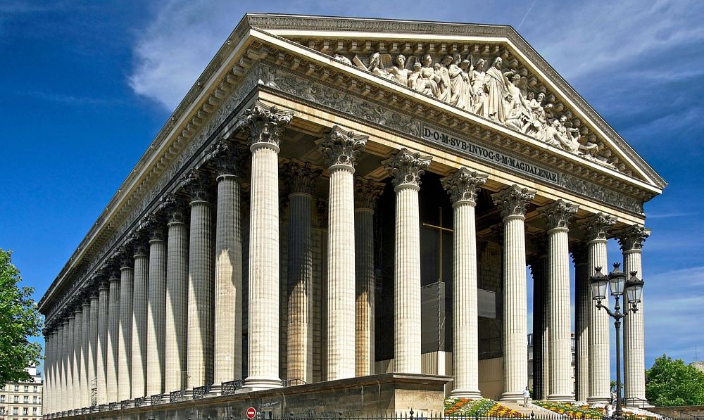Église de la Madeleine, temple grec, pour les enterrements people