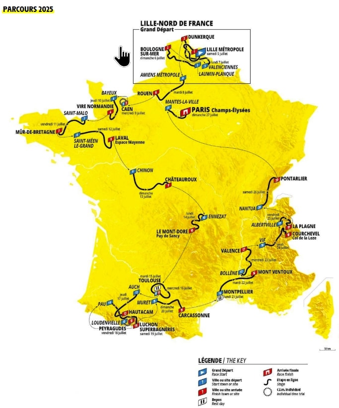 map-tour-de-france-2025