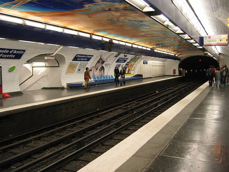 Station de métro Chaussée d'Antin - Lafayette, bicentenaire de la Révolution française