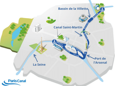 map of cruises-on-parisian-canals-and-seine-river-map