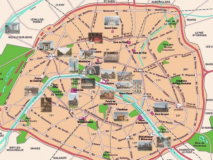 Visiting-Paris-on-foot-map-of museums-and-monuments